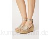 Kanna CAPRI - Platform sandals - carrara/gold-coloured