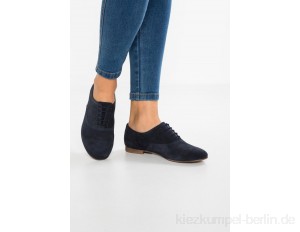 Anna Field LEATHER FLAT SHOES LACE-UPS - Lace-ups - dark blue