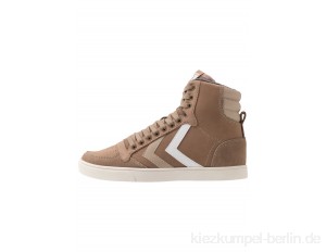 Hummel SLIMMER STADIL DUO - High-top trainers - taupe grey/brown