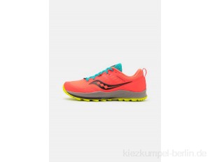 Saucony PEREGRINE 10 - Trail running shoes - vizired/citron/red