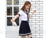 Busirsiz Weiß DREI Linien Frauen Schuluniform Frühlings- und Sommer School Girl Cosplay Sailor Suit Chorus Leistung Studenten Kleidung (Color : Long Sleeve Size : XXXL)