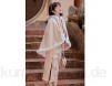LRL Traditionelles Kleid Cheongsam - Winter Retro chinesische chinesische Cheongsam mit Kapuze umhang shakl Jacke zweiteiliges süßes Kleid Elegant und schön (Color : White Size : Medium)