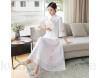 N C Chinese Style Tang Suit Short Cheongsam Chinese Blouse Female Disc Buckle Two-Piece Skirt Retro Improved Tea Service Suit