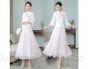 N C Chinese Style Tang Suit Short Cheongsam Chinese Blouse Female Disc Buckle Two-Piece Skirt Retro Improved Tea Service Suit