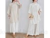 Spring and Summer New Linen Stand Collar Buckle Improved Mid-Length Tang Suit Meditation Suit Women