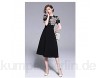 T-ara Modischer Stil Farseeing Temperament anmutiges kurzärmliges Kleid in der Vintage-Stickerei von Frauen Weich und bequem (Color : Black Size : M)