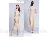 T-ara Modischer Stil Perspektive Spitze Coiffure-Stehkragen Elegantes Vintage-Kleid arrangieren Rock Weich und bequem (Color : Apricot Size : M)