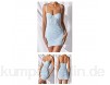 Trendy und modischer Mesh-plissierter Sommer offener Mode-Hosenträger Damenkleid (Color : Mi White Size : Large)