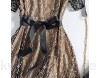 XYBB Frauen-Spitze-Fälschung Zwei Stücke Stickerei Zippers Kleid aushöhlen Patchwork Eleganz mit hohen Taille Lace Up-Büro-Dame-Kleid (Color : A Size : S.)