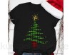 Adamoka Weihnachten Damen T-Shirt Tannenbaum Muster Xmas Rundhals Kurze Ärmel Bluse Weihnachtsbaum Gedruckt Weihnachten Christmas Shirt Tops(Nur Shirt)