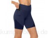 Ansenesna Shorts Leggings Damen Jersey High Waist Yoga Sport Tasche Elegant Kurz Hose Frauen Stretch Skinny Fitness Sporthose