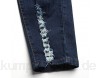 Damen Hole Denim Jeans Hosen Mode Mittlere Taille Skinny Stretch Slim Fitting Casual Wadenlänge Freizeit Solid Color Sommerjeans