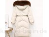 YUTRD Winter Enten Daunenjacke Damen Kapuze Langen Mantel Taille abnehmen einfache Daunenjacke (Size : X-Large)