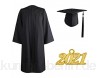 Graduation Kleid Kappe Quaste Set 2021- Abschlusskleid Gown Ma tte Kleid für alle Graduationen College High School und alle Anderen Abschlüsse 3 Farben