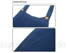 Maeau - Damen-Overall für den Sommer lässig kurze Latzhose für Frühling ohne Ärmel Damenhose mit Taschen einfarbig für den Alltag Outdoor Party Verabredung Blau