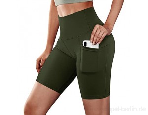 Yoga Shorts hoch taillierte Yoga Shorts für Frauen Bauchkontrolle Athletic Workout Yoga Workout Short mit Taschen