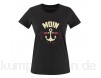 Comedy Shirts - Moin - Anker - Damen T-Shirt - Rundhals 100% Baumwolle Kurzarm Top Basic Print-Shirt