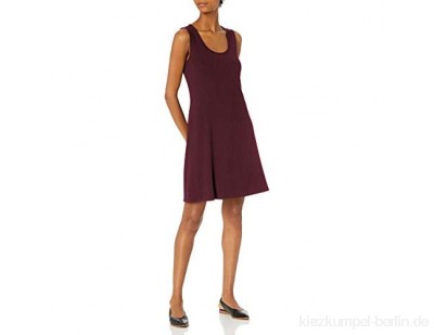 Daily Ritual Damen Rayon Spandex Wide Rib Short-Sleeve Scoop-Neck T-Shirt Dress Dresses