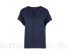 s.Oliver Damen Jerseyshirt mit Crêpe-Front Dark Blue 32
