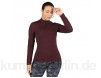 WOWENY Damen 1/4 Reißverschlus Fleecepullover Fleece Laufshirt Langarm Atmungsaktive Funktionsshirt Sportshirt Fitness Shirt