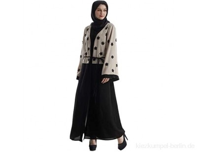 Lazzboy Abaya Dubai Muslimischen Spitze Frauen Strickjacke Islamischen Maxi Arabisch Roben Muslime Lange Kleid Beiläufig Lose Islamisch Kleidung - Kaftan Marokkanisch