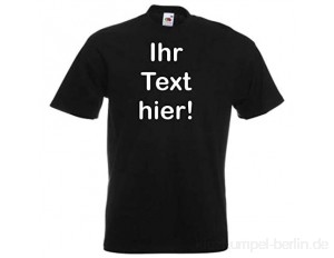 T-Shirt Herren - Aufdruck individuell - mit Wunschtext Bedruckt - Druck personalisiert - Geschenk für Party Sport