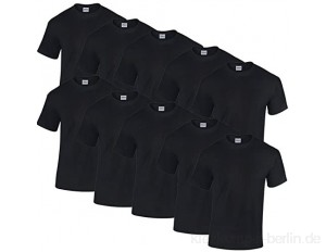 10 Gildan T Shirts Heavy Cotton M L XL XXL Diverse Farben auswählbar (L, Schwarz)