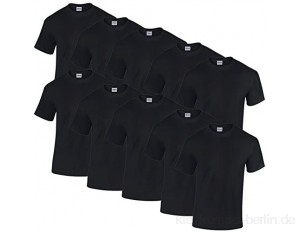 10 Gildan T Shirts Heavy Cotton M L XL XXL Diverse Farben auswählbar (M, Schwarz)