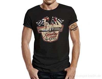 Gasoline Bandit T-Shirt original Biker Racer Rockabilly Design: Superpower