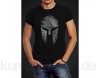 Neverless® Herren T-Shirt Aufdruck Sparta Helm Spartan Warrior Fashion Streetstyle
