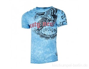 Rusty Neal Herren T-Shirt Rundhals Printed Tee Shirt Kurzarm Regular Fit Stretch 100% Baumwolle S M L XL XXL 3XL 228