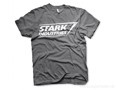Unbekannt Offizielles Lizenzprodukt Stark Industries Logo Herren T-Shirt (Dunkelgrau)