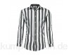 UMore Hemd Herren Langarm Freizeithemd Businesshemd Regular Fit Herren-Hemd Slim-Fit Langarm-Hemden Streifen Hemden für Männer