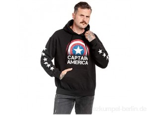 Captain america Stars Männer Kapuzenpullover schwarz Fan-Merch, Filme, Marvel Comics, Superhelden