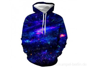 WAZA Herren Täglich Pullover Hoodie Sweatshirt Grafik Galaxy Star Print Kapuzenpullover Casual Hoodies Sweatshirts