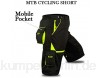 ROXX Cycling MTB Shorts Coolmax Padded Detachable Inner Lining Free Style Adult Size - Black/Fluorescent