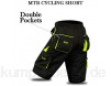 ROXX Cycling MTB Shorts Coolmax Padded Detachable Inner Lining Free Style Adult Size - Black/Fluorescent