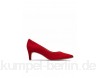 Clarks Classic heels - red suede/red