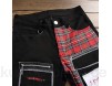 Herren Punk Casual Hosen Mode Farbe Matching Patch Reißverschluss Dekoration Schwarz Bedruckte Stretch Slim Fit Hose Streetwear