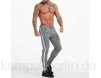 Tomatoa Herren Sport Casual Print Bodybuilding Flexible Taille Lange Hose Hose