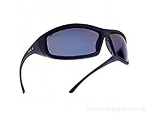 Bollé Safety SOLIFLASH "Solis" Scharze Schutzbrille mit blauen Gläsern, Einheitsgröße