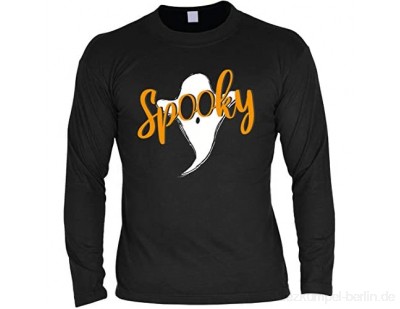 Langarmshirt Herren - Spooky - gruseliges Motiv - Shirt für Leute mit Humor - Halloweenparty