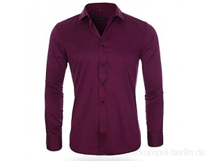 WQWRSA Herren Langarm Shirt Slim 13 Farbe Atmungsaktiv Schweißabsorbierende einfarbige Shirt Polyester Material Geeignet für Party im Büro und zu Hause im Freien(2-719,43 Yards (180 / 104A))