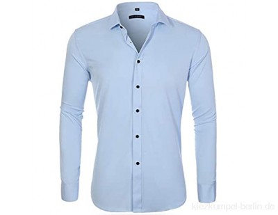 WQWRSA Herren Langarm Shirt Slim 13 Farbe Atmungsaktiv Schweißabsorbierende einfarbige Shirt Polyester Material Geeignet für Party im Büro und zu Hause im Freien(2-708,39 Yards (170 / 88A))
