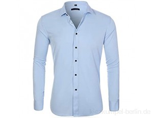 WQWRSA Herren Langarm Shirt Slim 13 Farbe Atmungsaktiv Schweißabsorbierende einfarbige Shirt Polyester Material Geeignet für Party im Büro und zu Hause im Freien(2-708,41 Yards (175 / 96A))