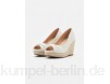 Wallis Wide Fit WHIRL - Peeptoe heels - natural/off-white
