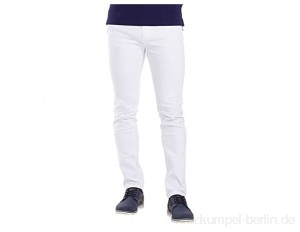 BlauerHafen Herren Skinny Jeanshose Slim Fit Stretch Designer Hose Super Flex Denim Pants (38W / 34L, Weiß)