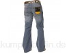 FBM Herren Designer Bootcut Fit Denim Jeans mit Gürtel Hose in Allen Taillen und Beingrößen