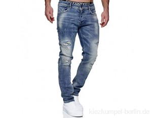 MERISH Jeans Herren Slim Fit Jeanshose Stretch Denim Designer Hose 1507