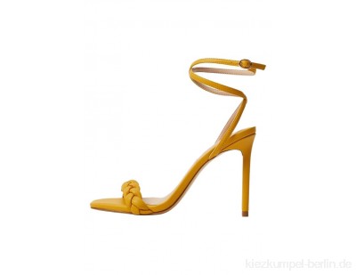 Mango TREN - High heeled sandals - moutarde/mustard yellow